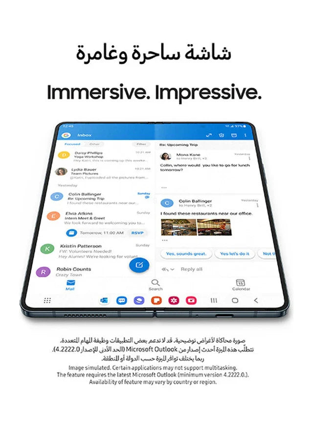 Samsung Galaxy Z Fold 4 5G Phantom Black – 12GB RAM, 256GB Storage (Single SIM + eSIM, International Version)