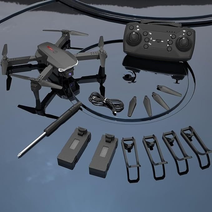 E99 Foldable Drone with 8K Dual Camera, Obstacle Avoidance, Altitude Hold, One-Key Takeoff, WiFi FPV – Ideal for Beginners & Kids