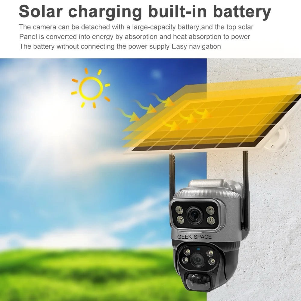 AH - VCS20-4G Solar-Powered Dual-Lens 4G Security Camera