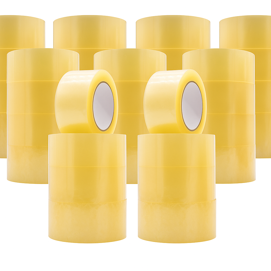 Al Hasani - Al Nafoorah 50 yards of clear packing tape, 2 inches in diameter Strong, Heavy-Duty Packaging Tape for Sealing Office Supplies, Large Postal Bags, Moving Boxes.