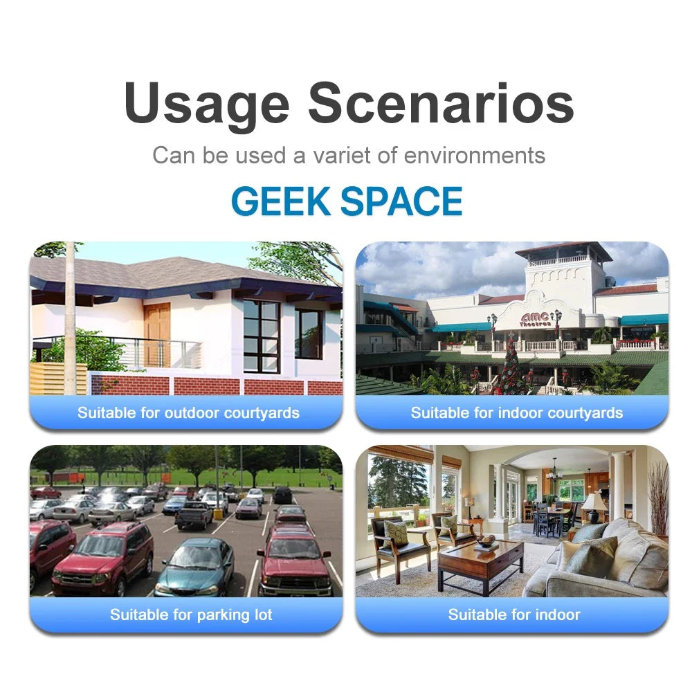 AH - GEEK SPACE VTS02-4G Solar-Powered 4G Outdoor Security Camera