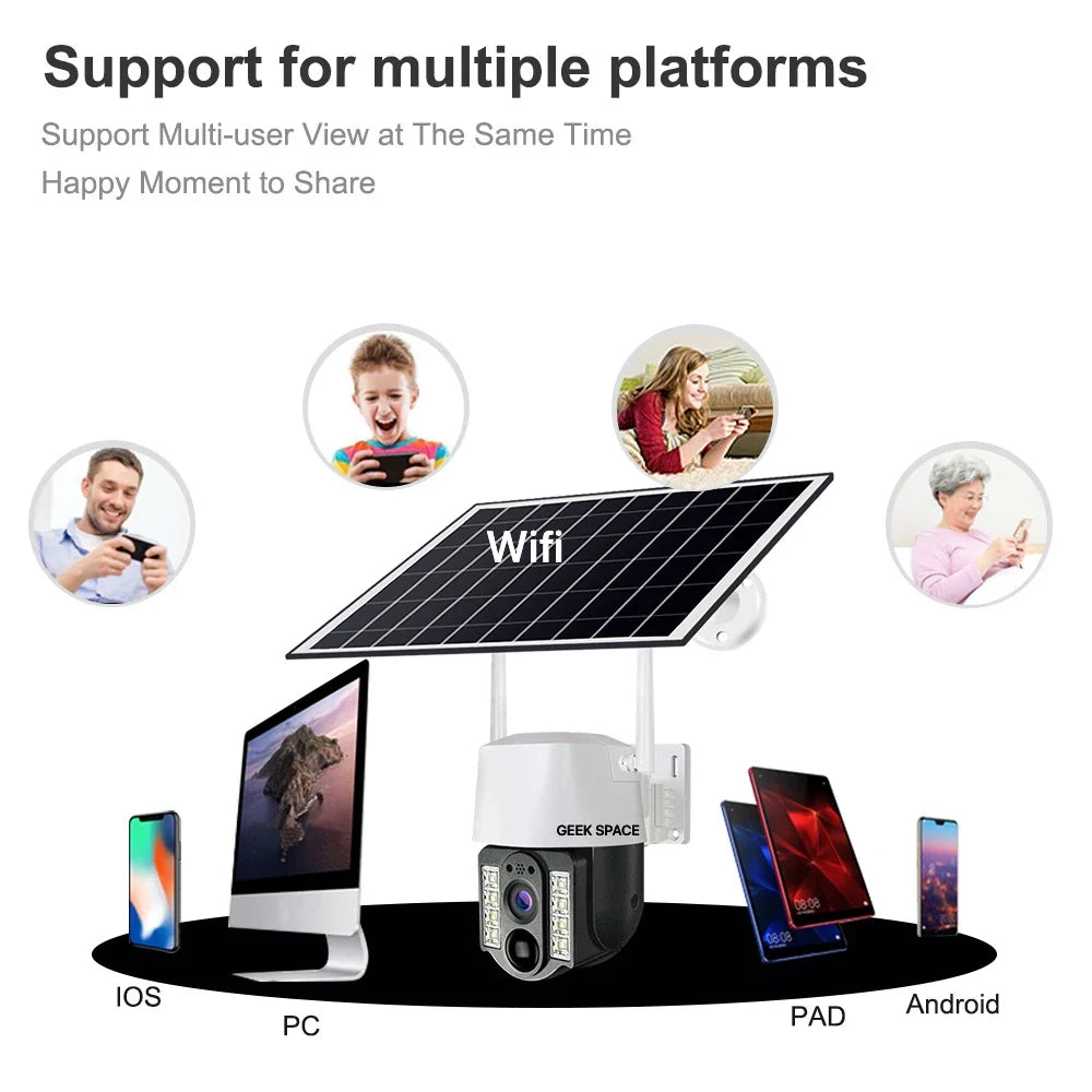 A&H Geek Space VC3-WiFi Solar-Powered Smart Surveillance Camera
