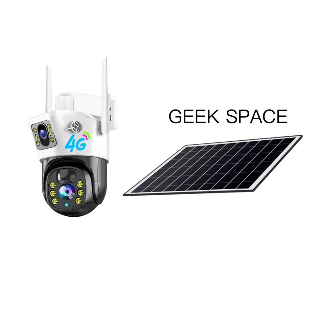 AH - Geek Space VCS09-4G Solar 4G Outdoor Security Camera with IP66 Waterproof Rating