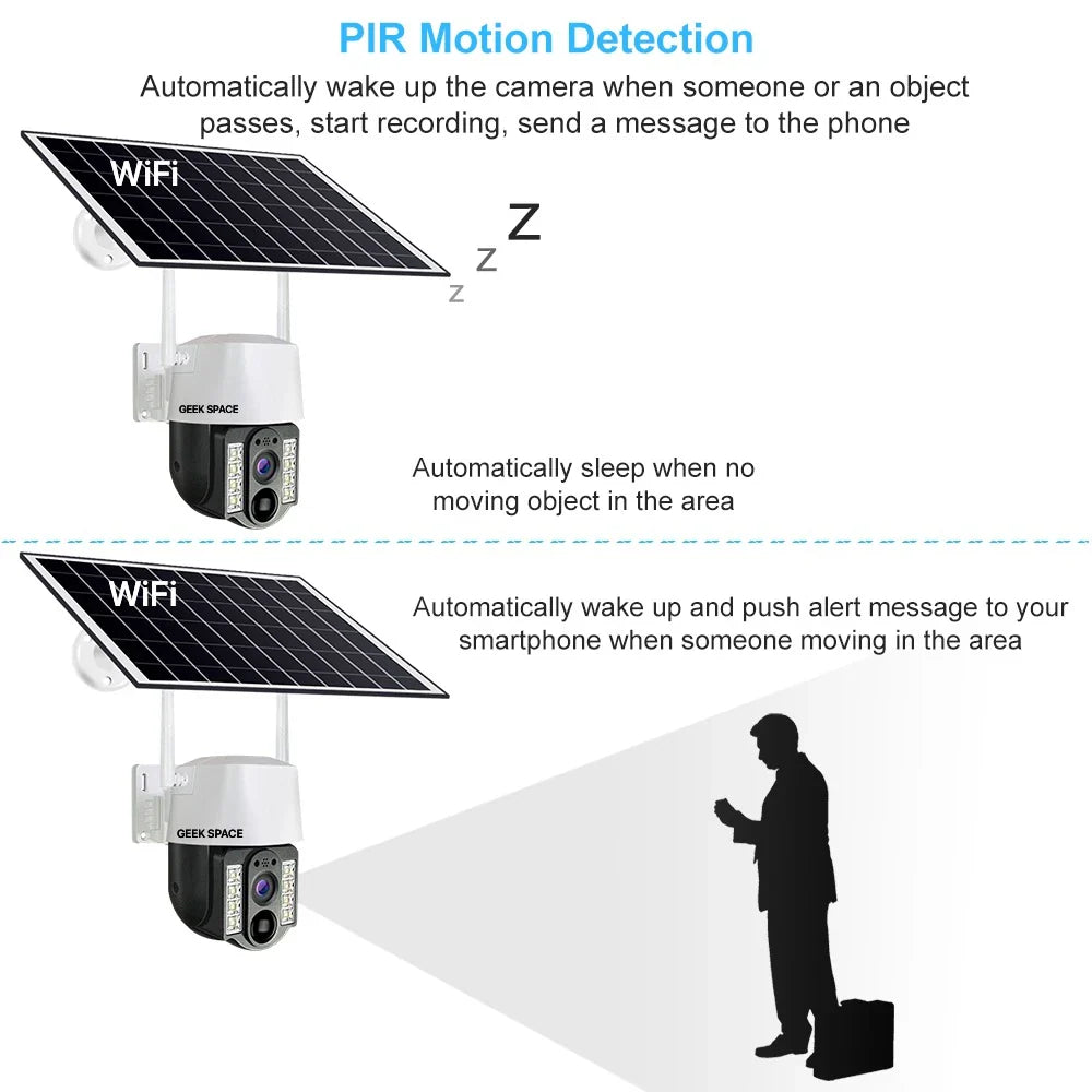 A&H Geek Space VC3-WiFi Solar-Powered Smart Surveillance Camera