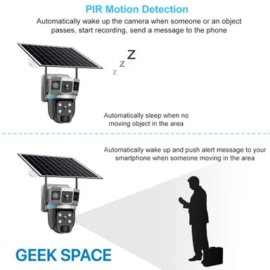 AH - Geek Space VCS02-4G-AOV Solar-Powered 4G Surveillance Camera