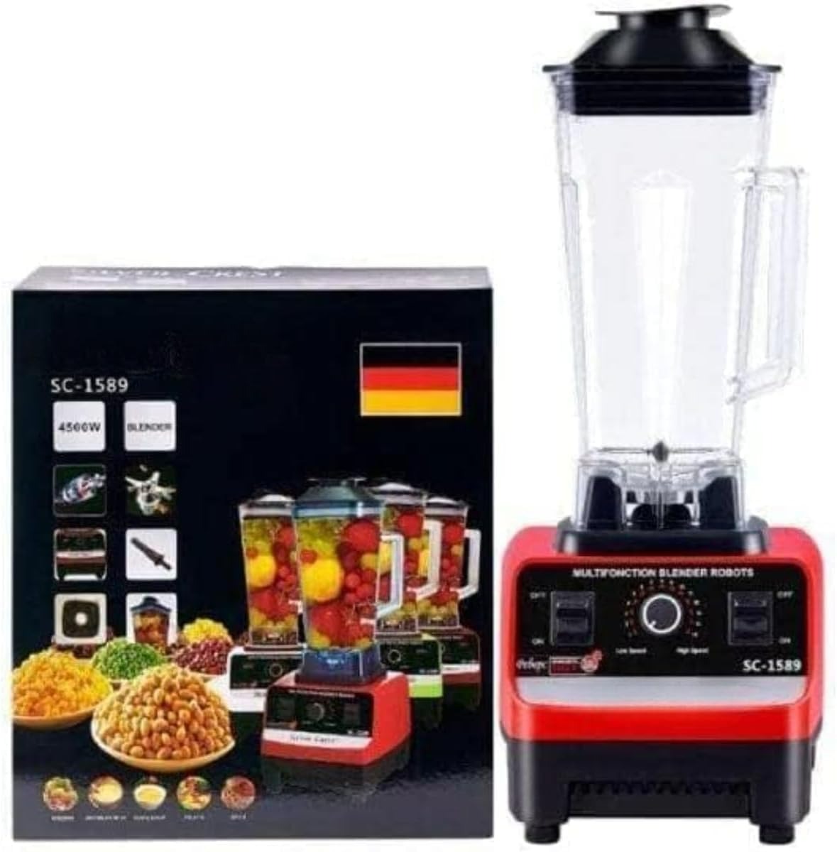 Silver Crust 4500 W Commercial Blender – 2 in 1 Juicer Mixer with 2 Jars & Dishwasher Safe Parts