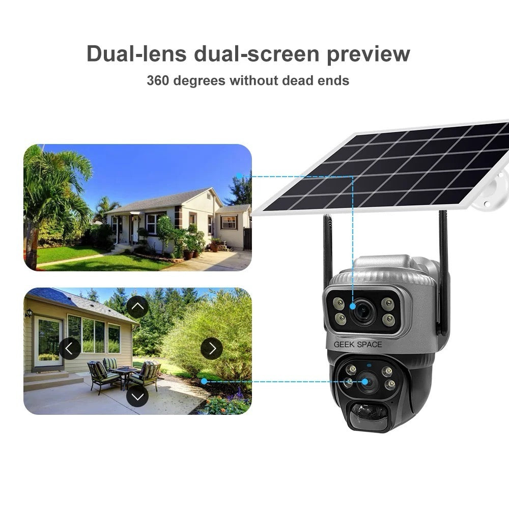 AH - VCS20-4G Solar-Powered Dual-Lens 4G Security Camera