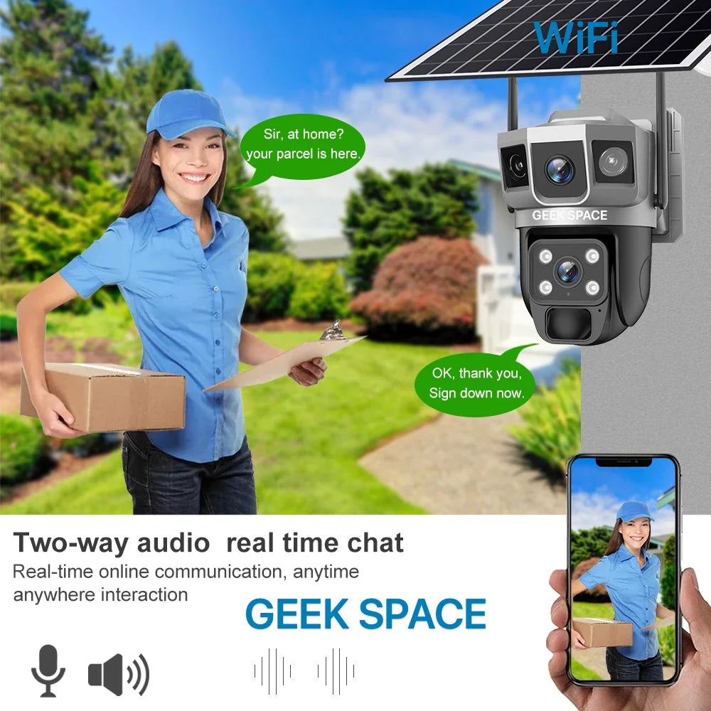 AH - GEEK SPACE Solar Powered WiFi Security Camera (Model: AH-VTS02-WIFI-CAM)
