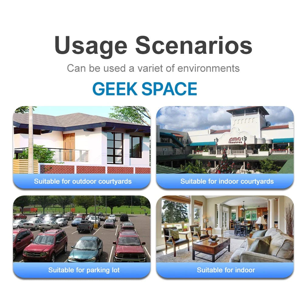 AH - GEEK SPACE Solar Powered WiFi Security Camera (Model: AH-VTS02-WIFI-CAM)