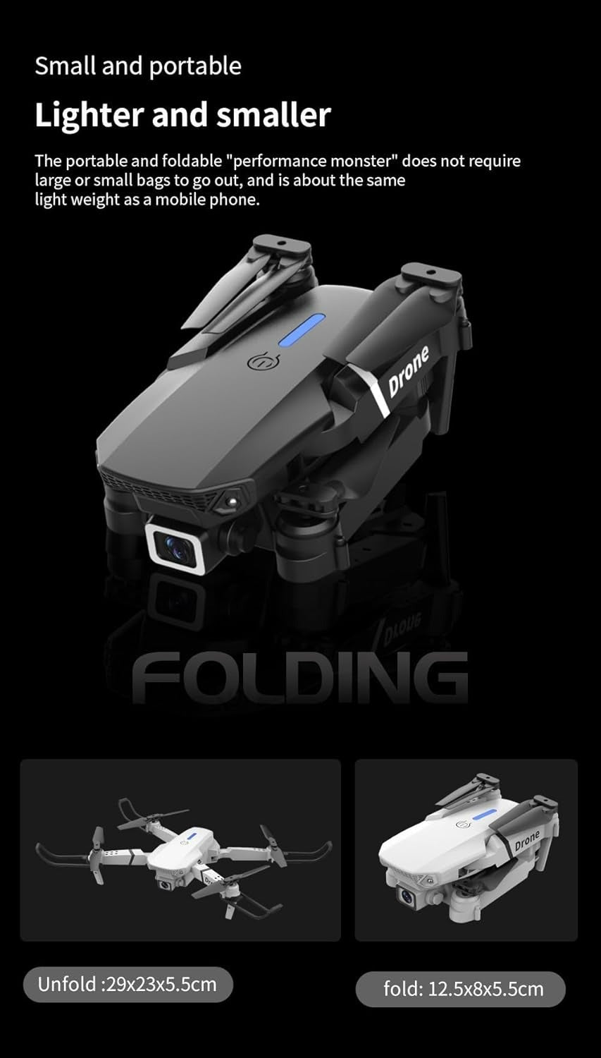 LTLCLZ Mini Drone with 1080P Dual Camera | Foldable RC Quadcopter with WiFi FPV, One-Key Takeoff, Altitude Hold, 360° Flip – Best for Kids & Beginners