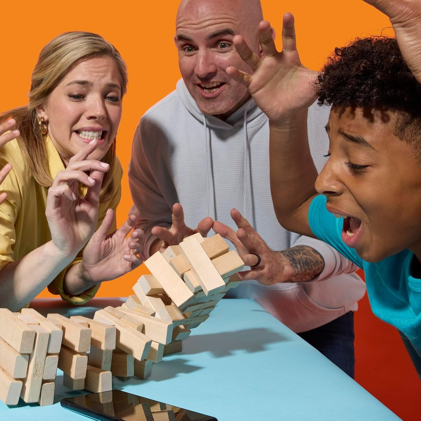 Hasbro Gaming Classic Jenga Game – 54 Hardwood Blocks, Stack & Pull Tower Game for 2+ Players, Ages 6+