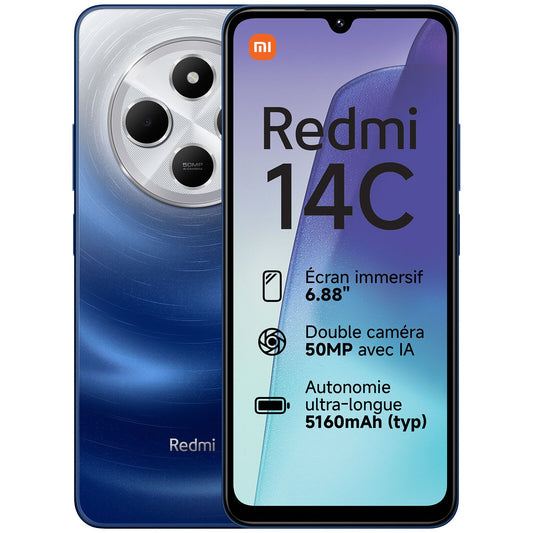 Xiaomi Redmi 14C Dual SIM – Starry Blue, 8GB RAM, 256GB Storage (Global Version)