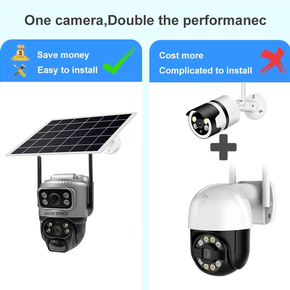 AH - VCS20-4G Solar-Powered Dual-Lens 4G Security Camera
