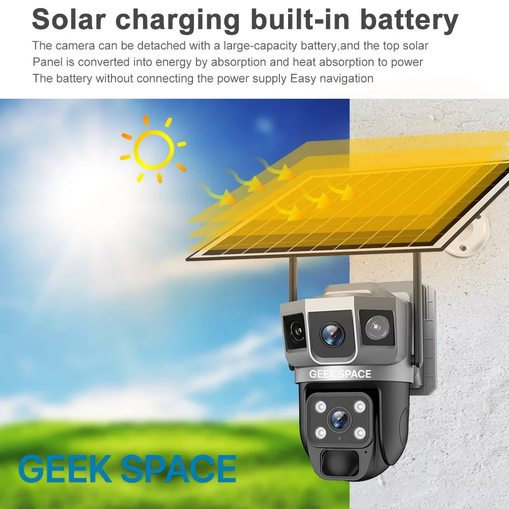AH - GEEK SPACE Solar Powered WiFi Security Camera (Model: AH-VTS02-WIFI-CAM)