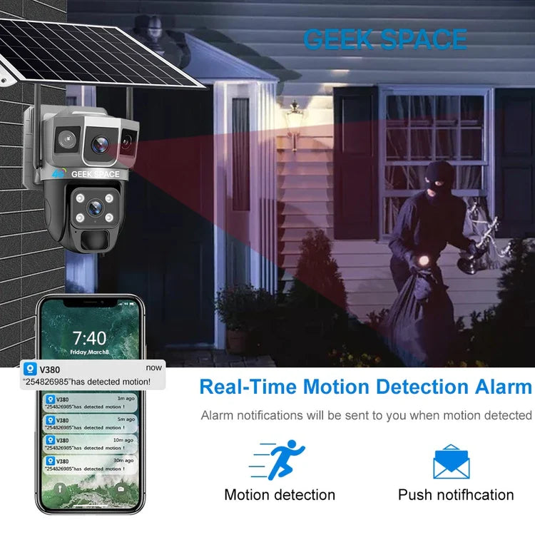 AH - Geek Space VCS02-4G-AOV Solar-Powered 4G Surveillance Camera