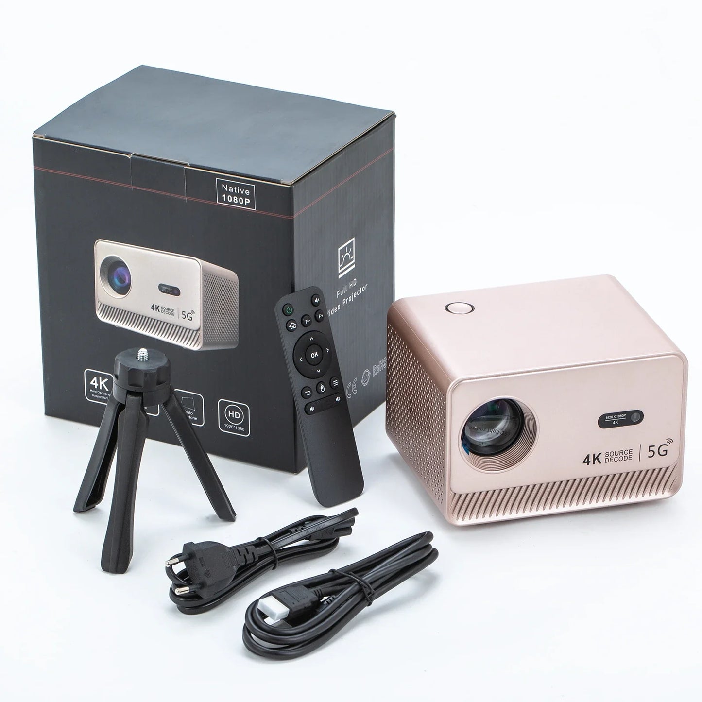 AH-Q96-E450 Android 13 Smart Projector – 1080p Resolution with 4K Source Decoding