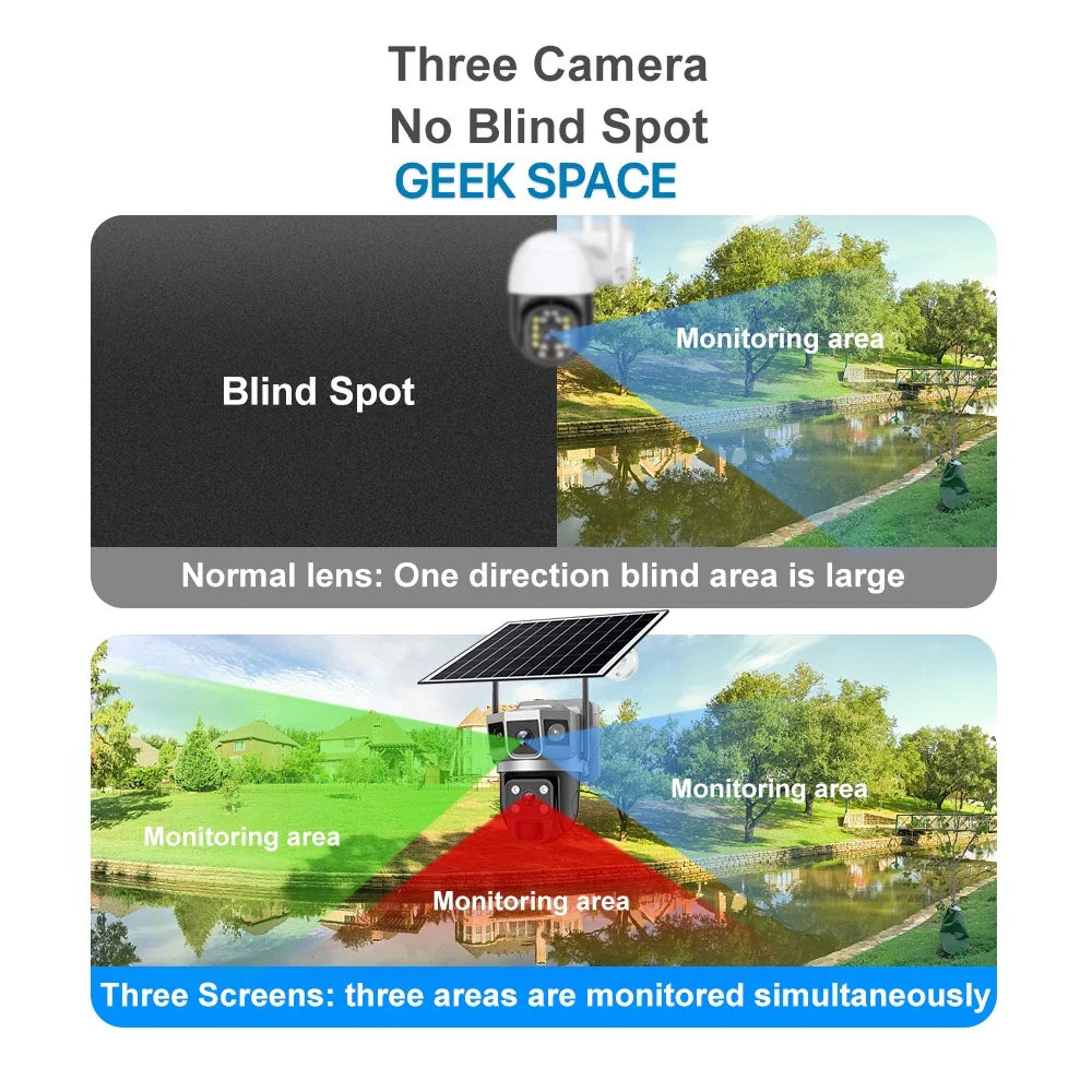 AH - GEEK SPACE Solar Powered WiFi Security Camera (Model: AH-VTS02-WIFI-CAM)