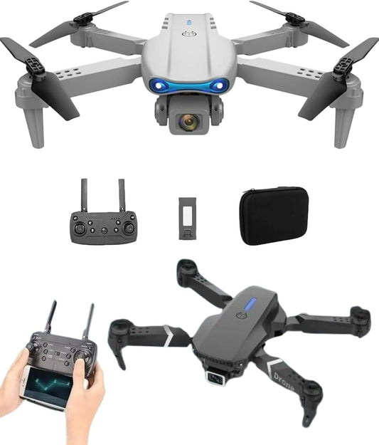 E99 Foldable Drone with 8K Dual Camera, Obstacle Avoidance, Altitude Hold, One-Key Takeoff, WiFi FPV – Ideal for Beginners & Kids