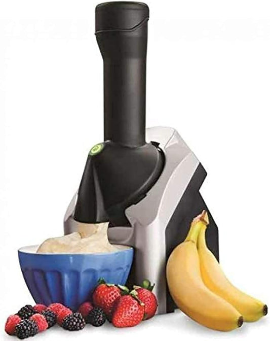 Dessert Frozen Black & Gray Ice Cream Treat Maker – Make Healthy Soft Serve from Frozen Fruit.