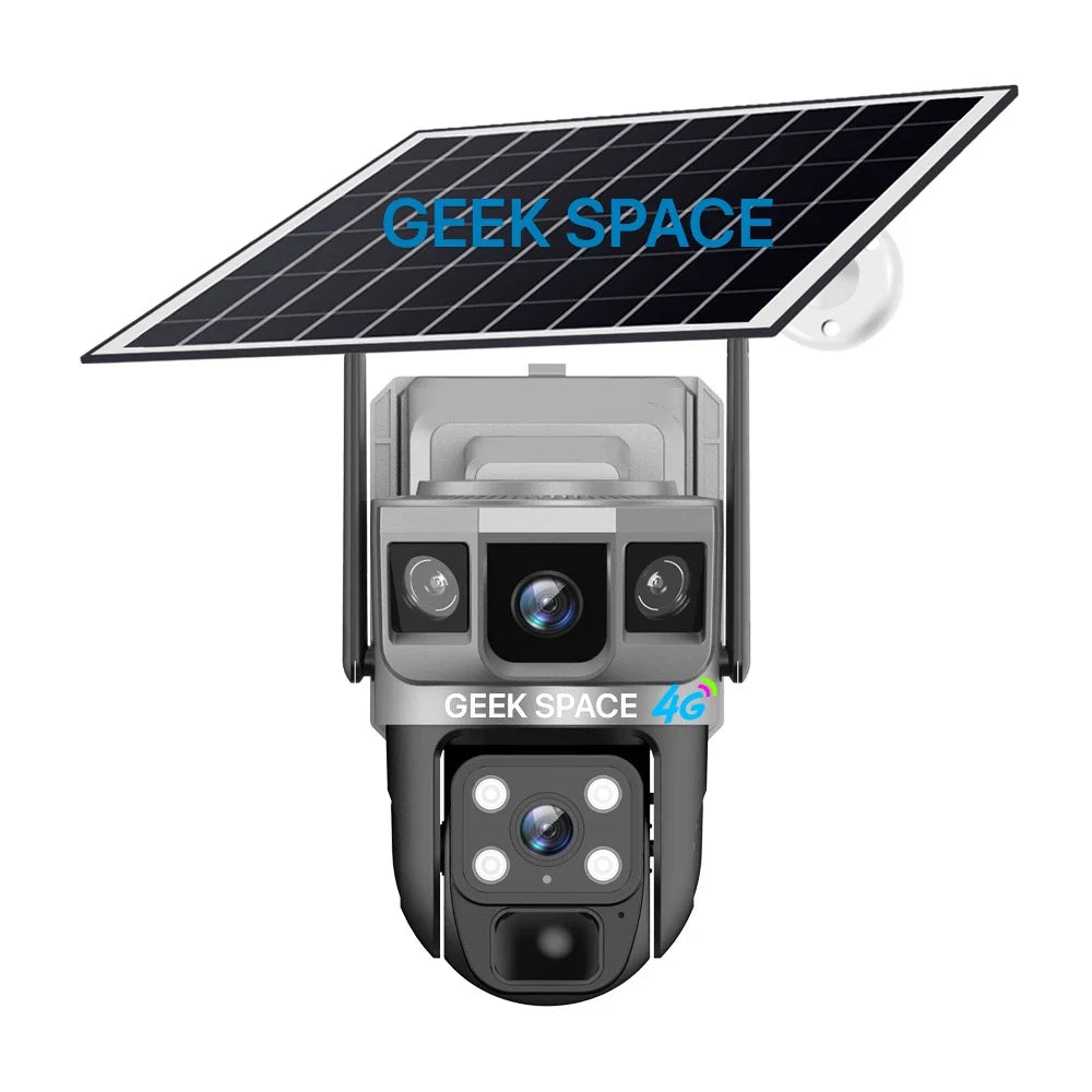 AH - GEEK SPACE VTS02-4G Solar-Powered 4G Outdoor Security Camera