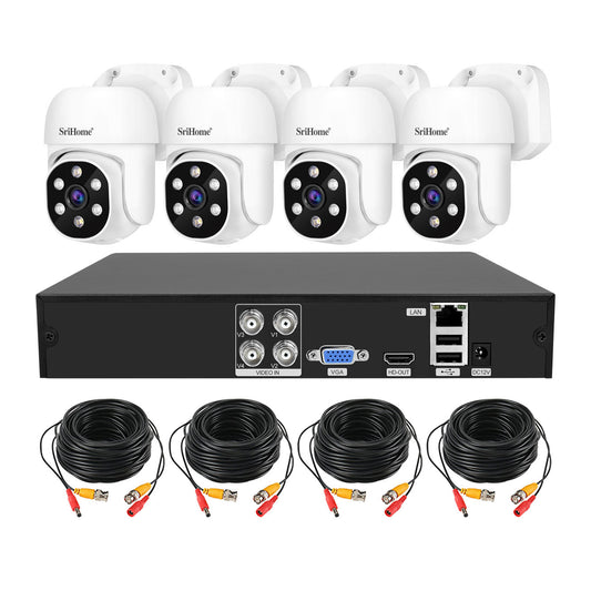 4CH XVR Surveillance System 1080P Real-Time Monitoring Multi-Mode Input AH-SriHome