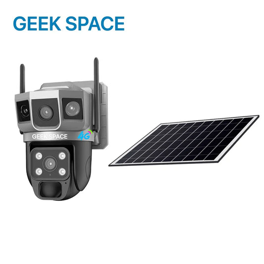 AH - GEEK SPACE VTS02-4G Solar-Powered 4G Outdoor Security Camera