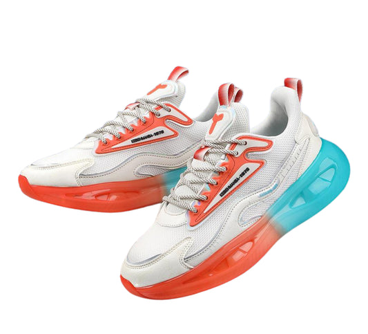 Men's Chunky Platform Sneakers - Breathable Leather, Street Style, Running & Casual Wear